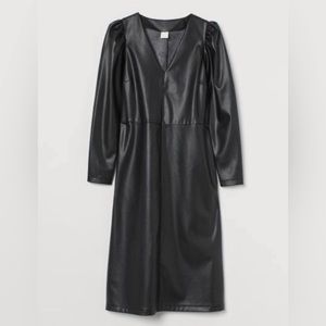 H&M Faux Leather Dress XL